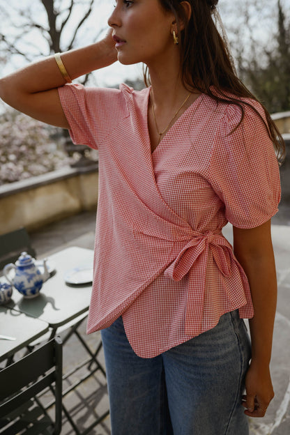 Red Camille Blouse