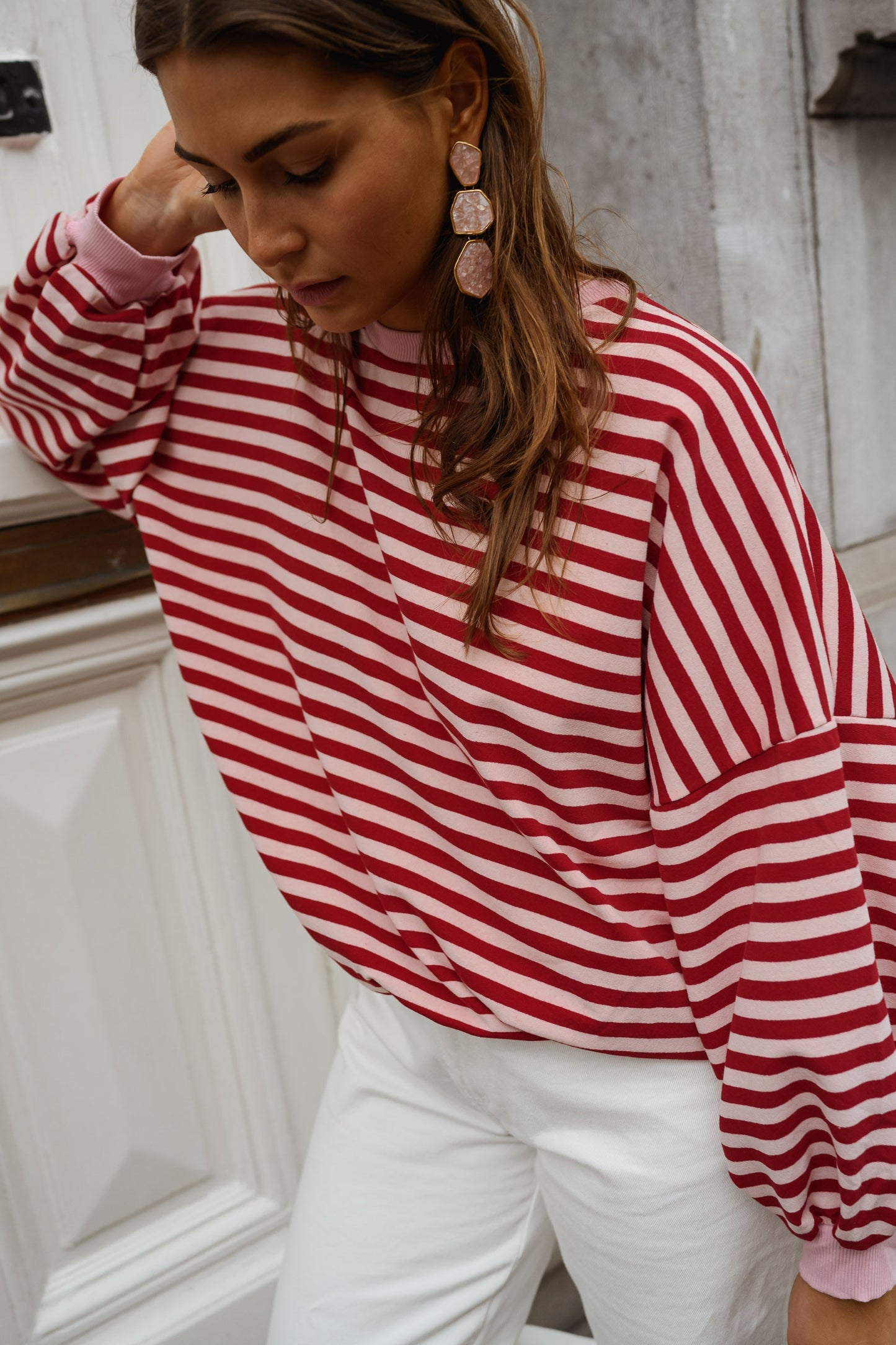 Red and Pink Livia Sweater