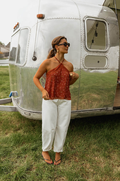 Terracotta Floral Ariane Top