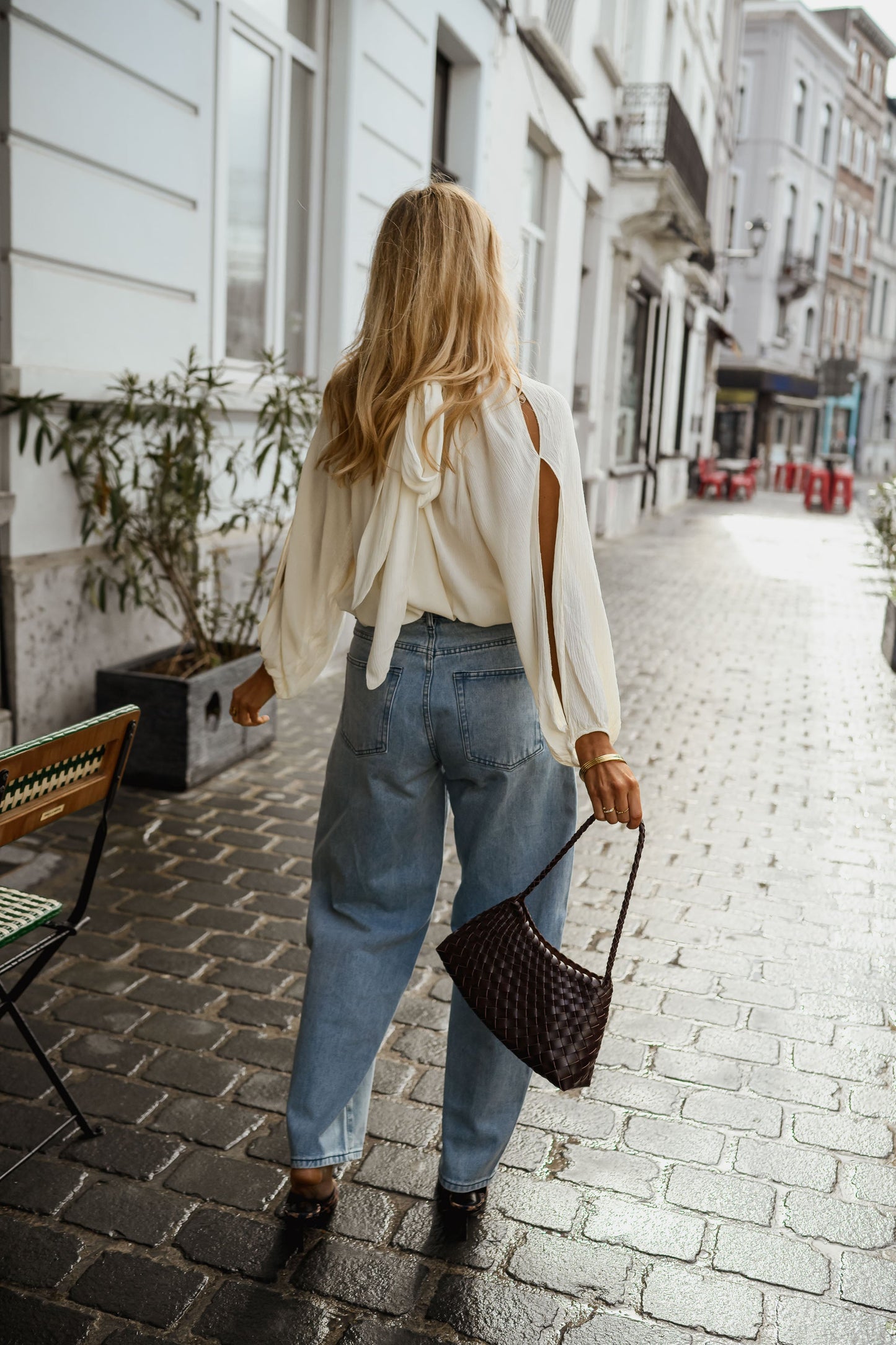 White Belly Blouse