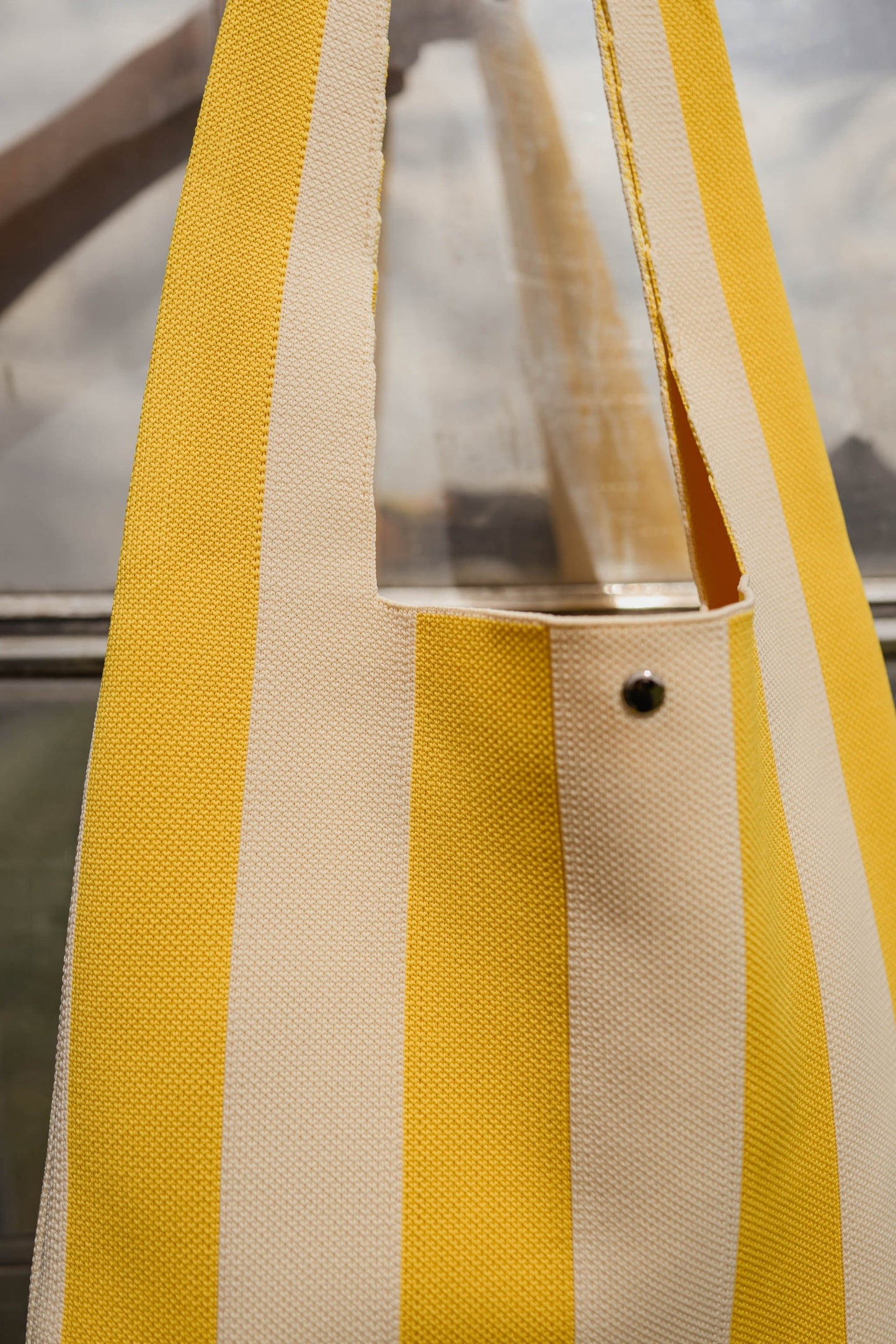 Yellow With Ecru Stripes Mael Bag