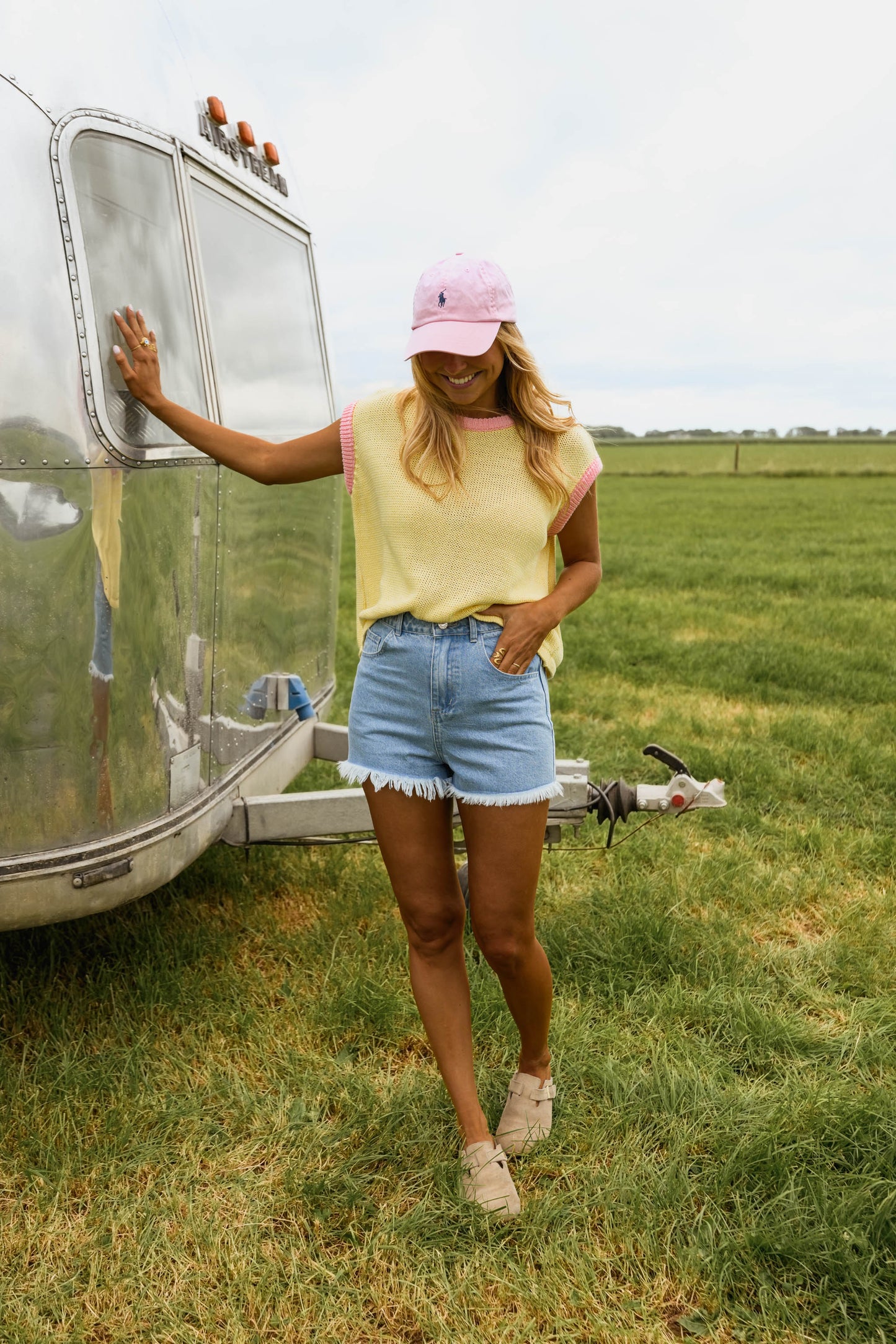 Yellow And Pink Kathia Sweater