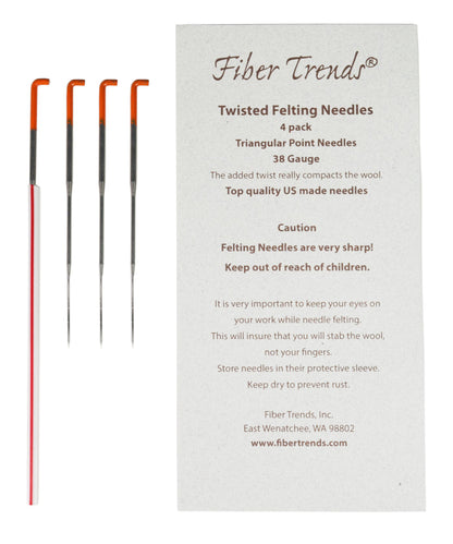 Fiber Trendz felting needles-Needles-Bryson-38 Gauge Twisted Triangular Point-Alpaca Direct