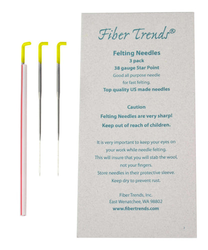 Fiber Trendz felting needles-Needles-Bryson-38 Gauge Star Point-Alpaca Direct