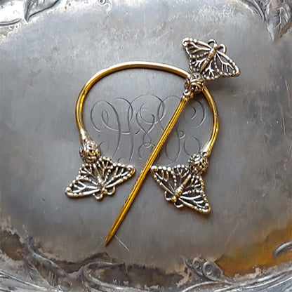 Filigree Monarch Butterfly Penannular Brooch-Notions-Jul Designs-Alpaca Direct