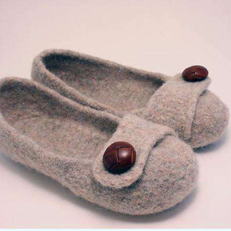 French Press Felted Slippers by Melynda Bernardi-Patterns-Alpaca Direct-Alpaca Direct