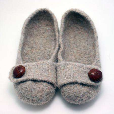 French Press Felted Slippers by Melynda Bernardi-Patterns-Alpaca Direct-Alpaca Direct