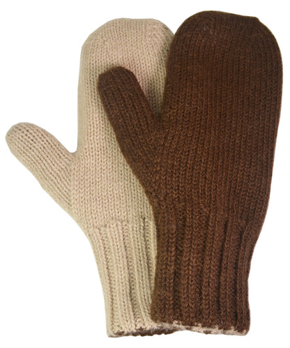 Heavy Weight Reversible Alpaca Mittens-Apparel-Alpaca Direct-Alpaca Direct