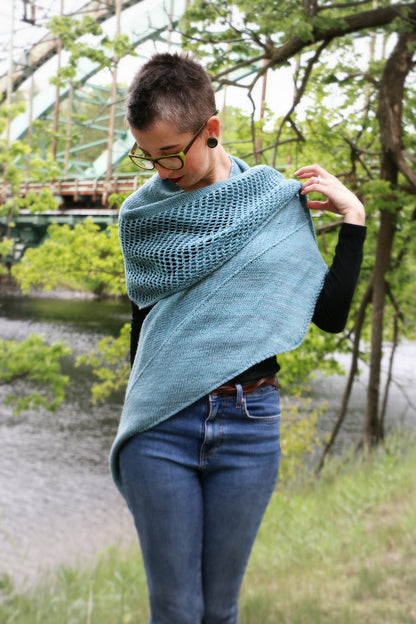 High Tea Wrap by Stephanie Shiman-Patterns-Frabjous Fibers-Alpaca Direct