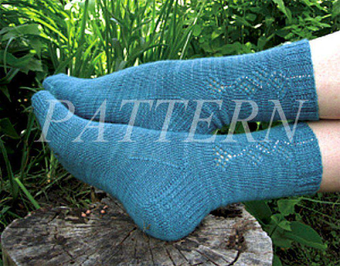 Kristmen's Design Studio Water Lily Socks Pattern-Patterns-Kristmen's Design Studio-Alpaca Direct