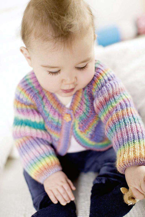 Lang Yarns Mille Colori Baby Sweater Pattern by LANGYARNS SWITZERLAND-Patterns-Berroco-Alpaca Direct