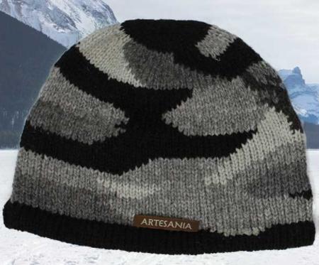 Men's Alpaca Camo Hat-Apparel-Alpaca Direct-Grey-Alpaca Direct