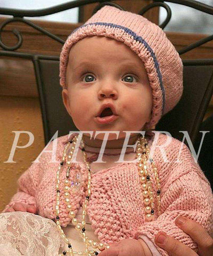 Misti Alpaca Pretty As A Picture Baby Cardigan & Hat Pattern-Patterns-Misti Alpaca-Alpaca Direct