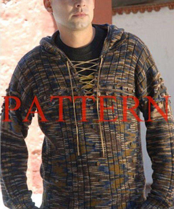 Misti Alpaca "Urban" Men's Hooded Sweater & Scarf Pattern-Patterns-Misti Alpaca-Alpaca Direct