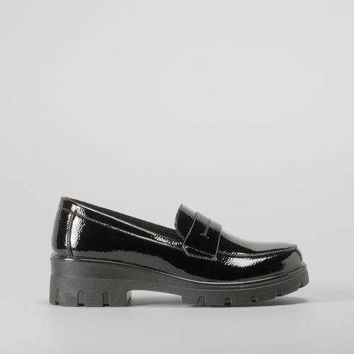 Mocasín charol Soft Insock negro COMFEET