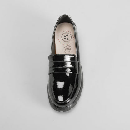 Mocasín charol Soft Insock negro COMFEET