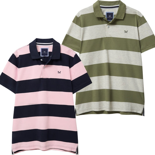 Crew Clothing Mens Heritage Stripe Short Sleeve Polo Shirt
