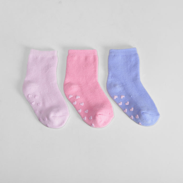 Pack x3 pares calcetines antideslizante corazón