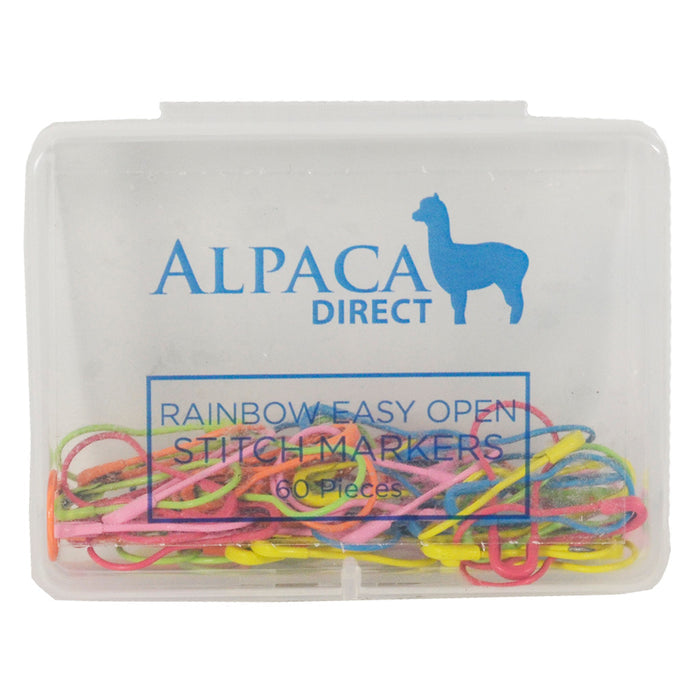 Rainbow Easy Open Lightbulb Stitch Markers (Pack of 60)-Notions-Alpaca Direct-Alpaca Direct