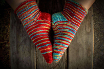 Rainbow Short Stack Socks By Meghan Jones *Pattern*-Patterns-Meghan Jones-Alpaca Direct