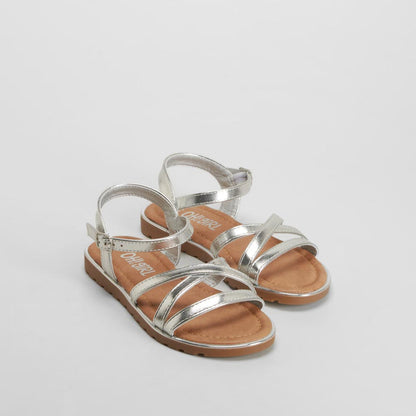 Sandalia abierta tiras beige OH GIRL!