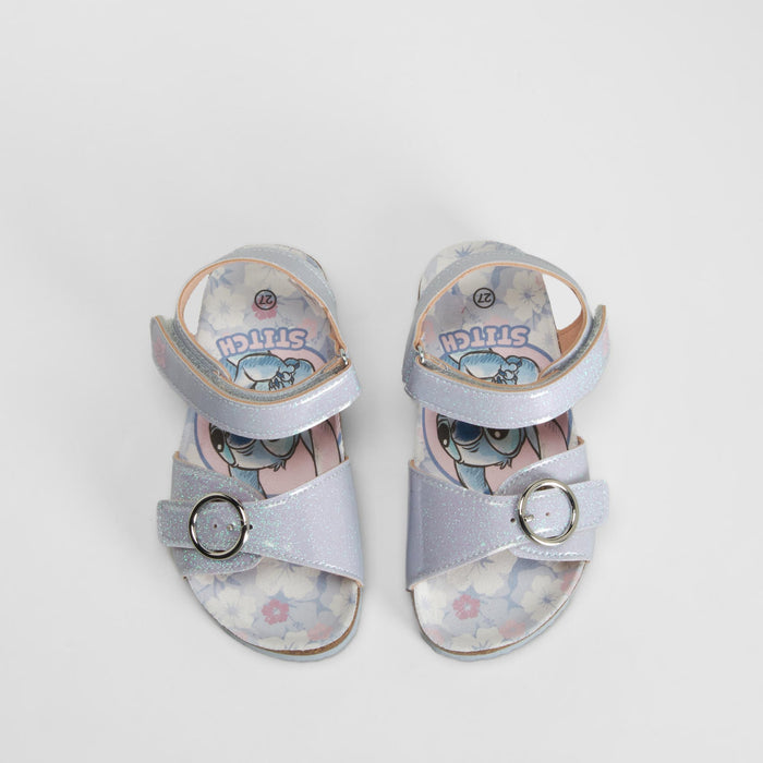 Sandalia bio velcro azul STITCH