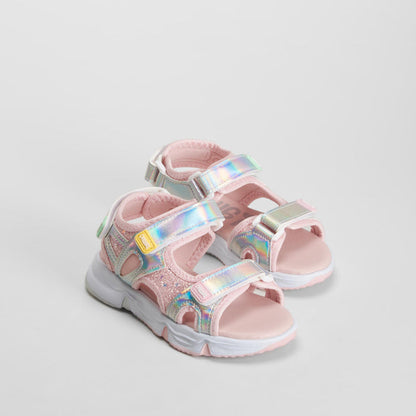 Sandalia chunky brillante plata OH GIRL!