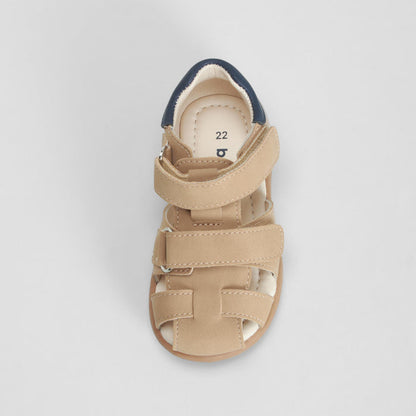 Sandalia cierre ajustable bebé beige BACHE