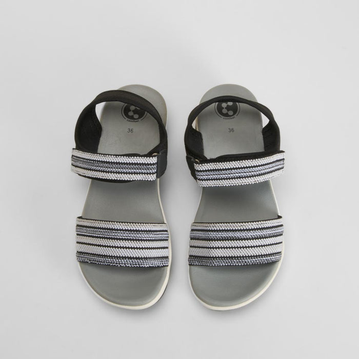 Sandalia cuña confort negra COMFEET