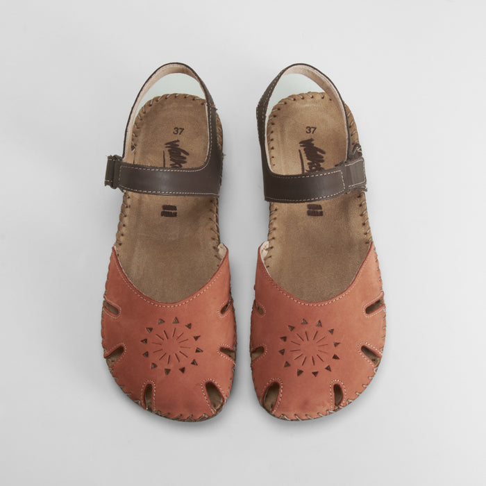 Sandalia piel rojo WALK AND FLY