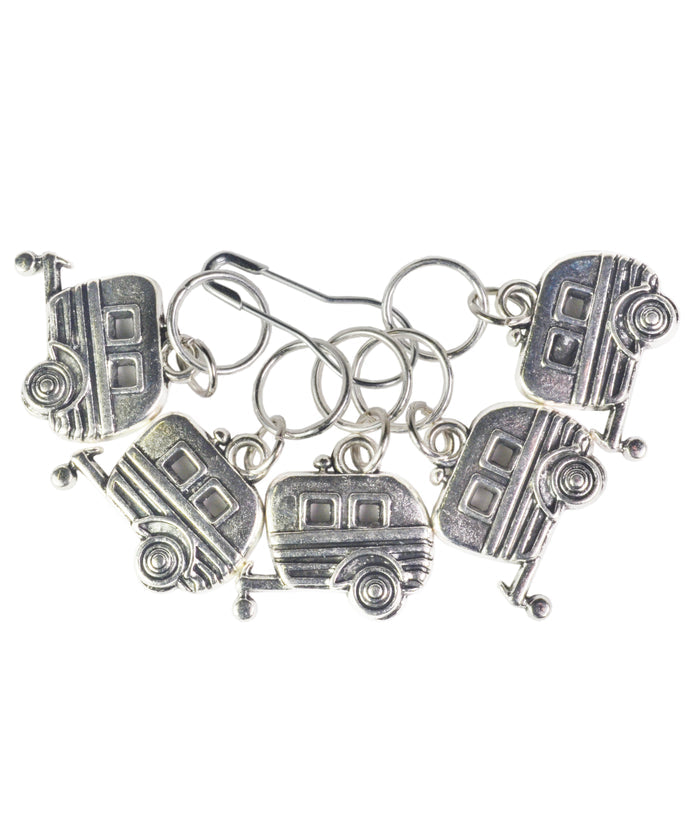 Silver RV Camper Stitch Markers-Notions-Alpaca Direct-Alpaca Direct