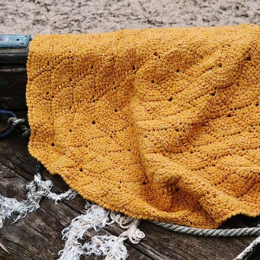 Tunisian Crochet Shell Blanket by Lena Fedotova-Patterns-Lena Fedotova-Alpaca Direct