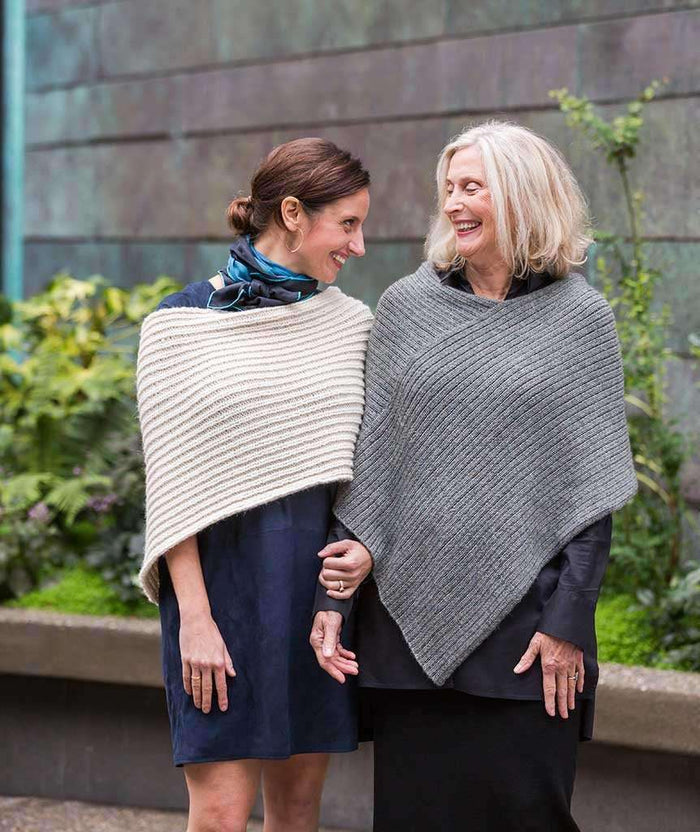Twice Reversible Ribbed Poncho by Churchmouse Yarns and Teas-Patterns-Churchmouse Yarns-Alpaca Direct