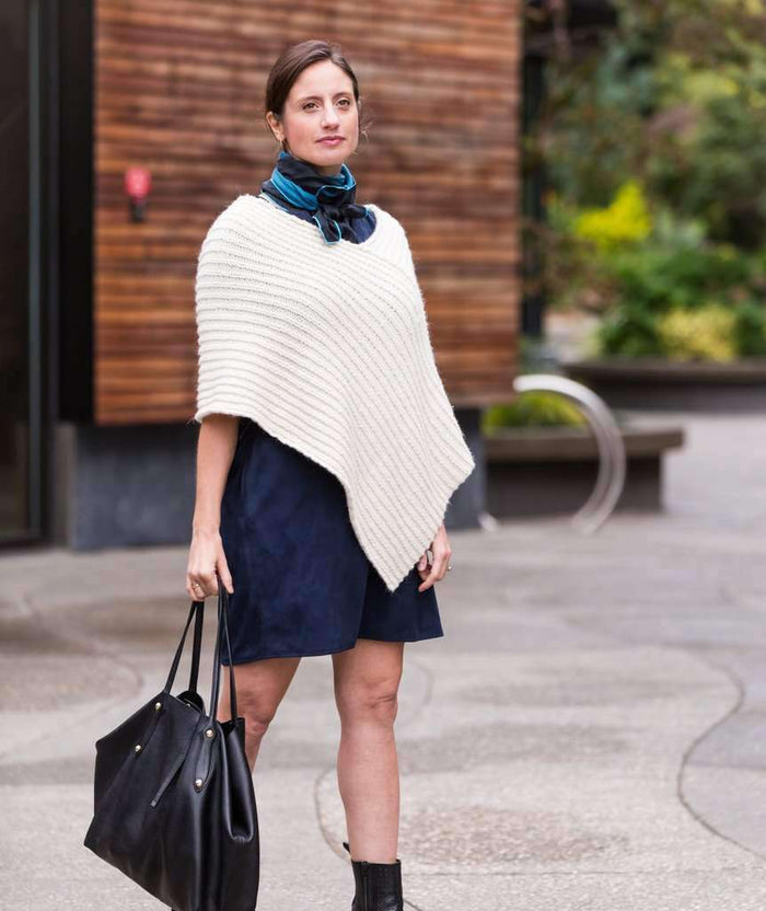 Twice Reversible Ribbed Poncho by Churchmouse Yarns and Teas-Patterns-Churchmouse Yarns-Alpaca Direct