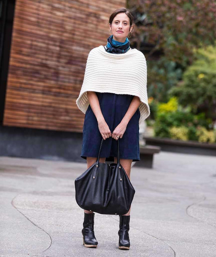 Twice Reversible Ribbed Poncho by Churchmouse Yarns and Teas-Patterns-Churchmouse Yarns-Alpaca Direct