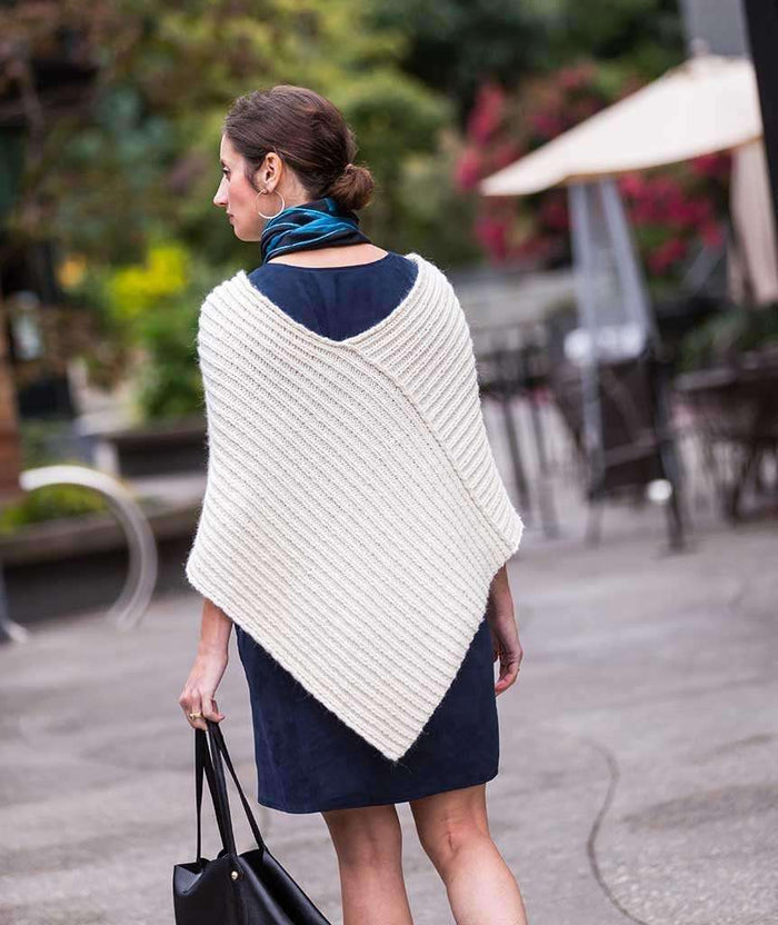 Twice Reversible Ribbed Poncho by Churchmouse Yarns and Teas-Patterns-Churchmouse Yarns-Alpaca Direct