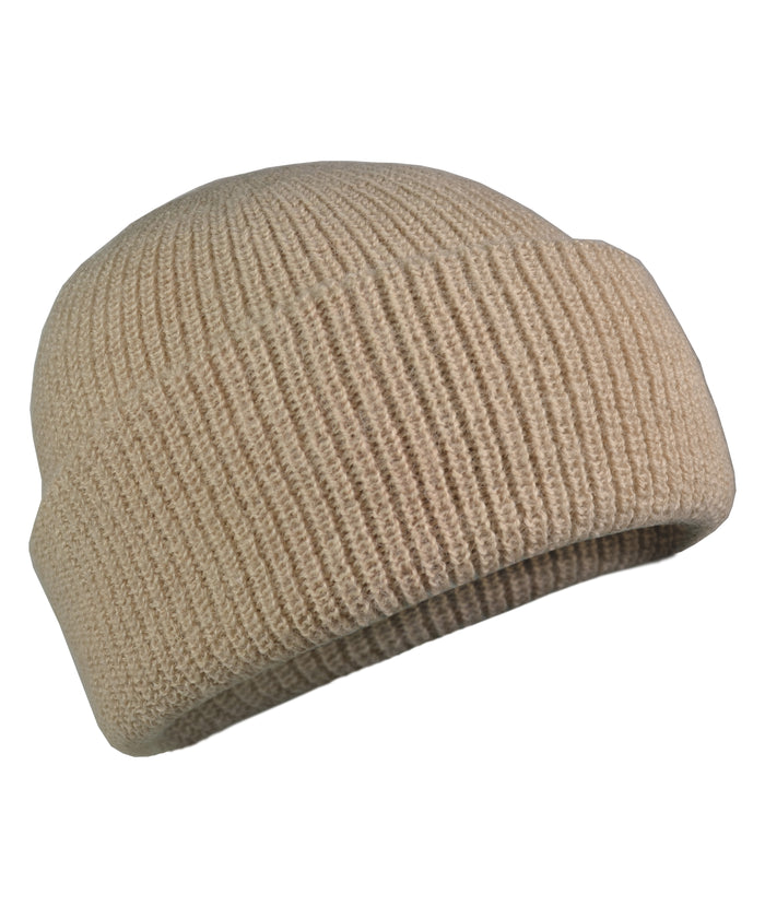 Women's Double Knit English Alpaca Hat-Apparel-Alpaca Direct-Beige-Alpaca Direct