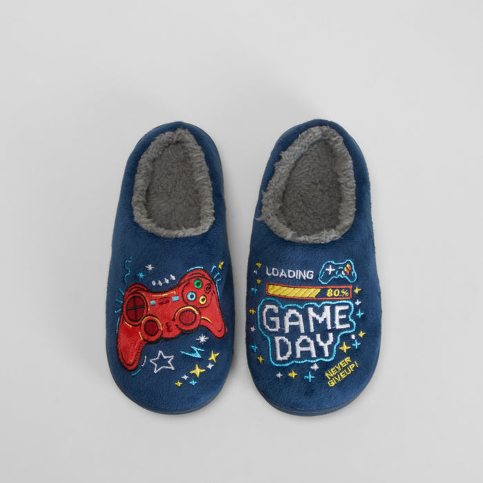 Zapatilla casa videojuegos azul OLYNE