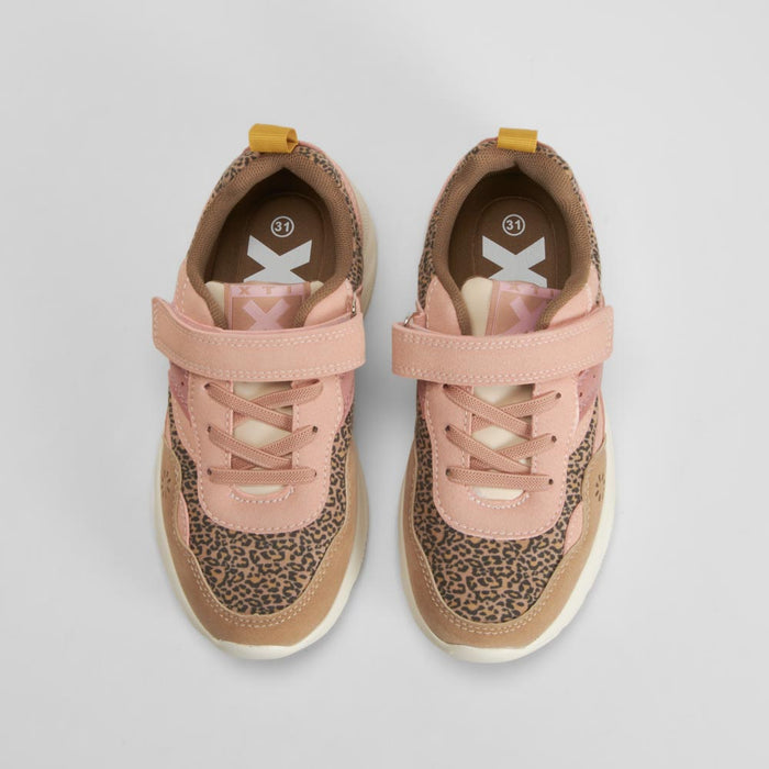 Zapatilla cierre leopardo beige velcro XTI
