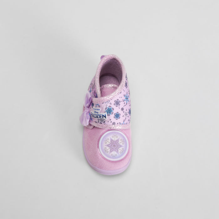 Zapatilla de casa bota con lazo morada FROZEN