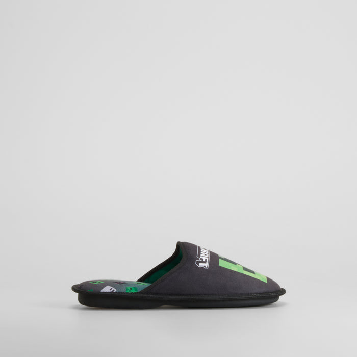 Zapatilla de casa cómoda verde MINECRAFT