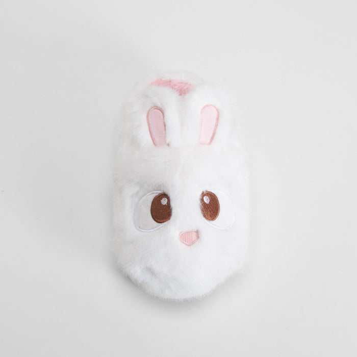 Zapatilla de casa conejo suave blanca OLYNE