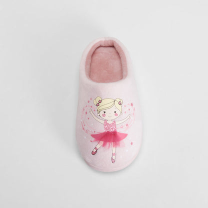Zapatilla de casa dibujo bailarina rosa OLYNE