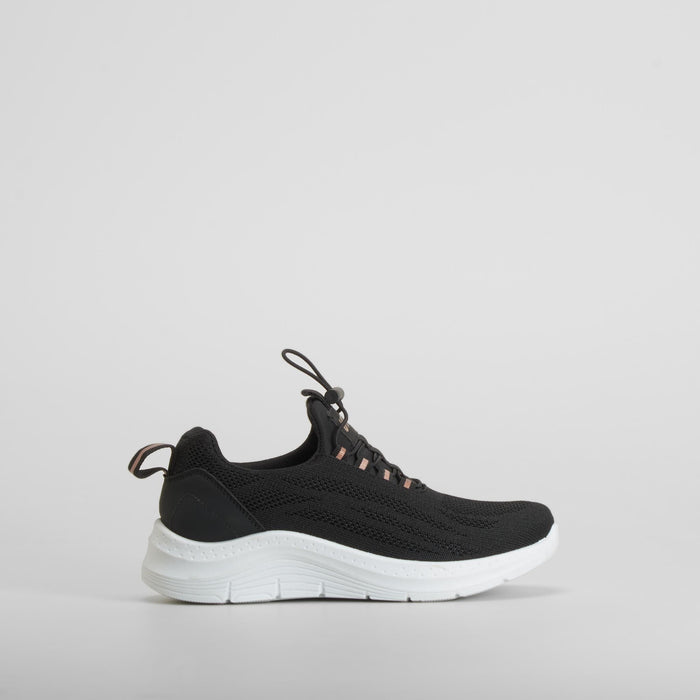 Zapatilla deportiva con elásticos negra UTWO
