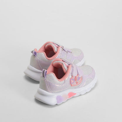 Zapatilla deportiva de luces y brillo morado BEPPI