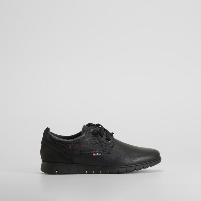 Zapato elástico piel negro COMFEET